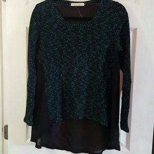 👜Sale👜 3 for $21 Black and teal sweater